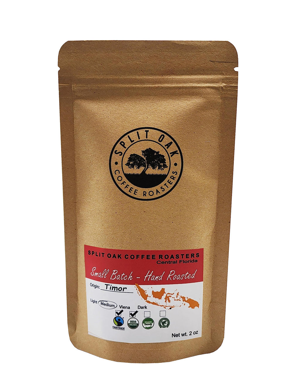Split Oak Roasted in the USA delivers peak aroma when ground fresh.