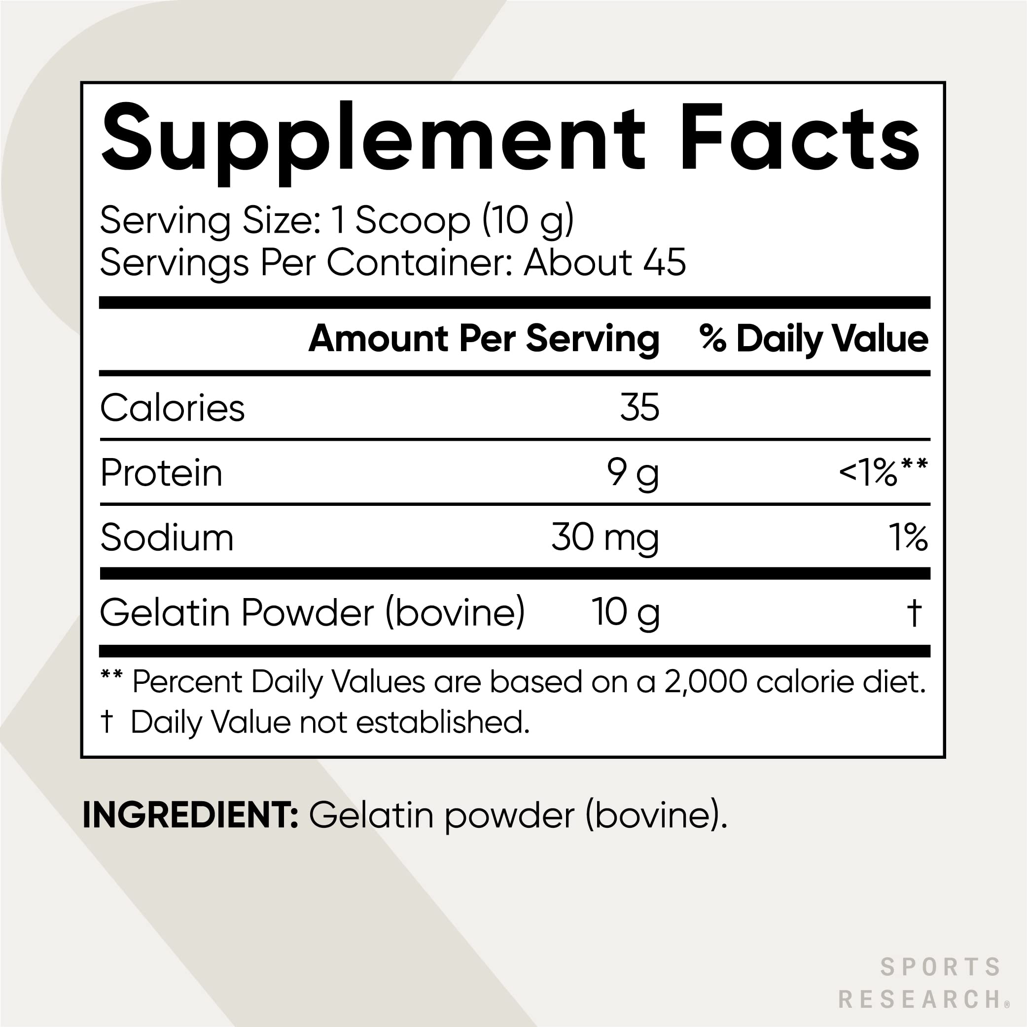 Sports Research Gelatin dissolves in hot liquids for seamless mixing.