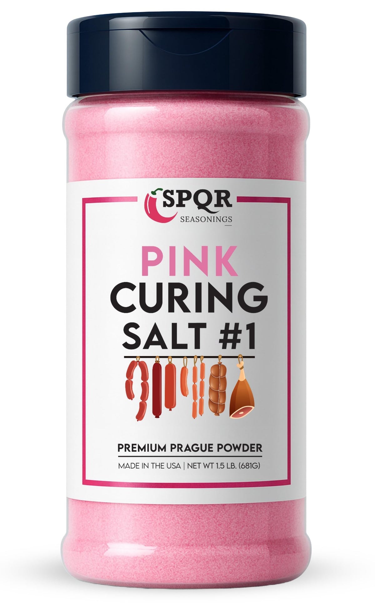 SPQR Seasonings XL curing salt No.1 bottle for large-batch meat curing.