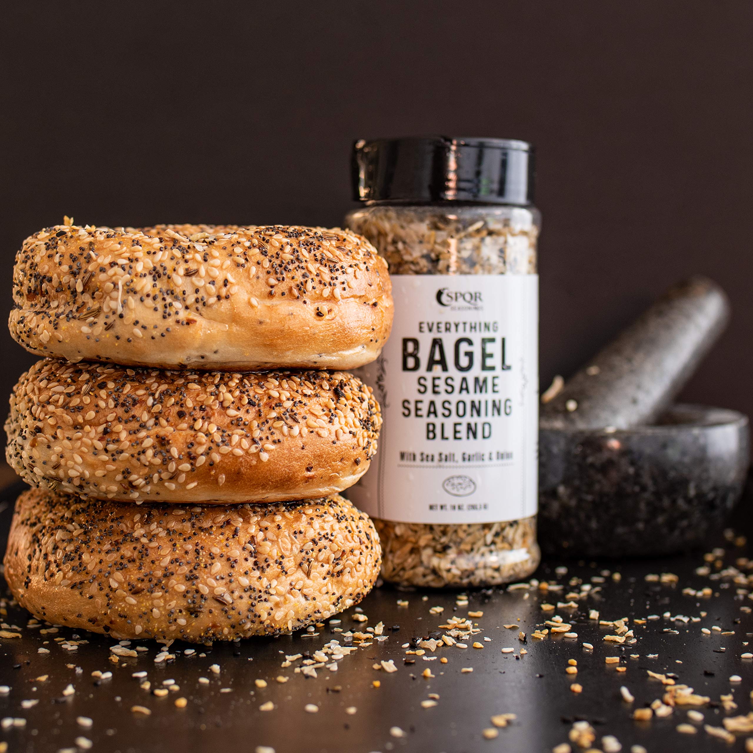 SPQR Everything Bagel Seasoning poppy seeds texture detail