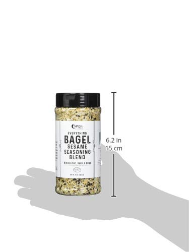 SPQR Everything Bagel Seasoning served over eggs for quick flavor