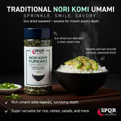 SPQR Nori Komi Furikake on noodles enhances flavor with ocean notes