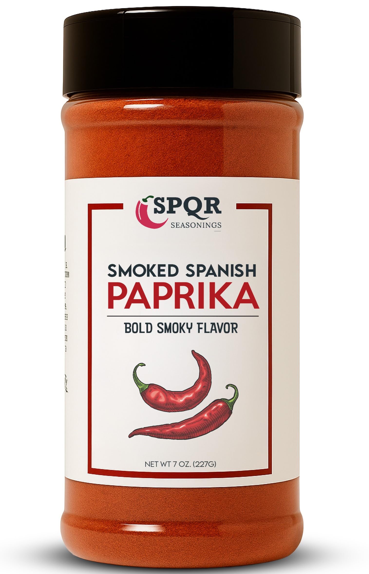 SPQR Seasonings Smoked Paprika XL bottle on display for bold smoky flavor