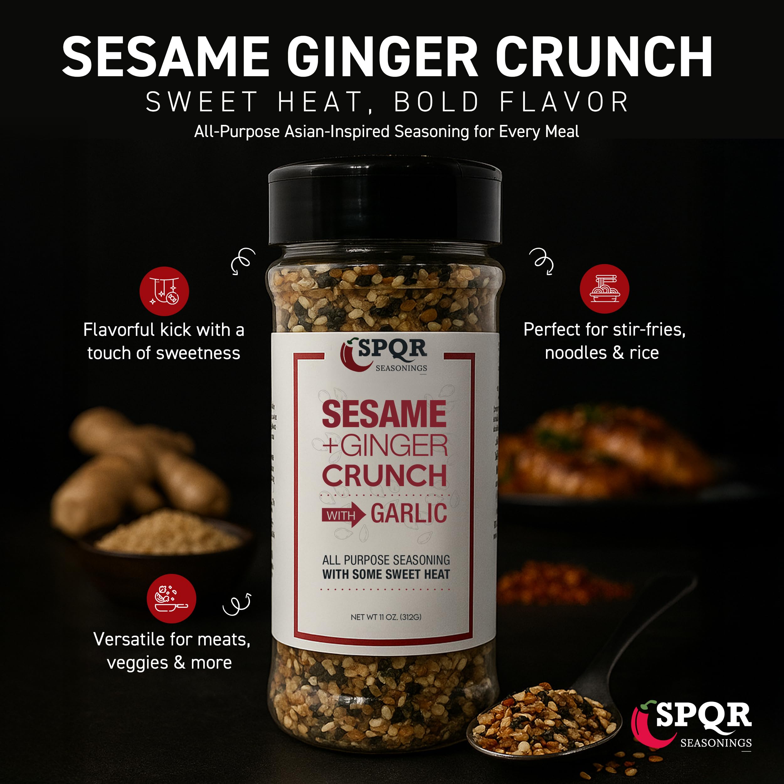 SPQR Sesame Ginger Crunch noodles boosts aroma and depth
