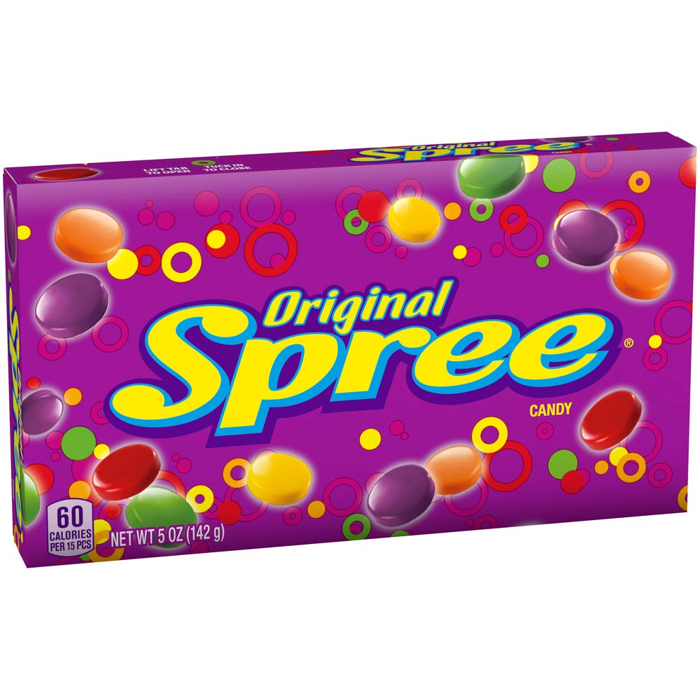 Spree candy theater box packaging image showcases size and format.