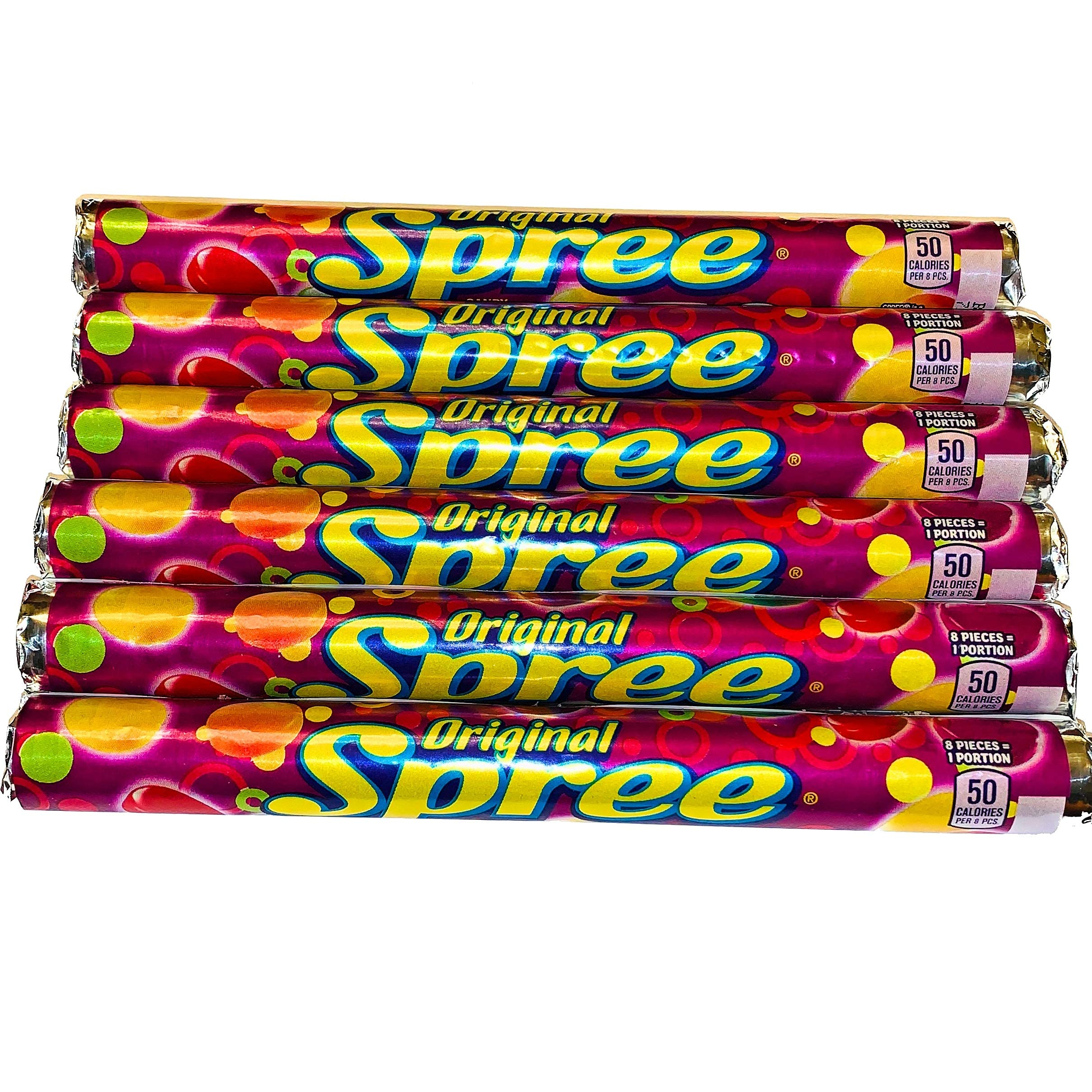 Spree Original Candy tube 6-pack for easy snacking and party moments