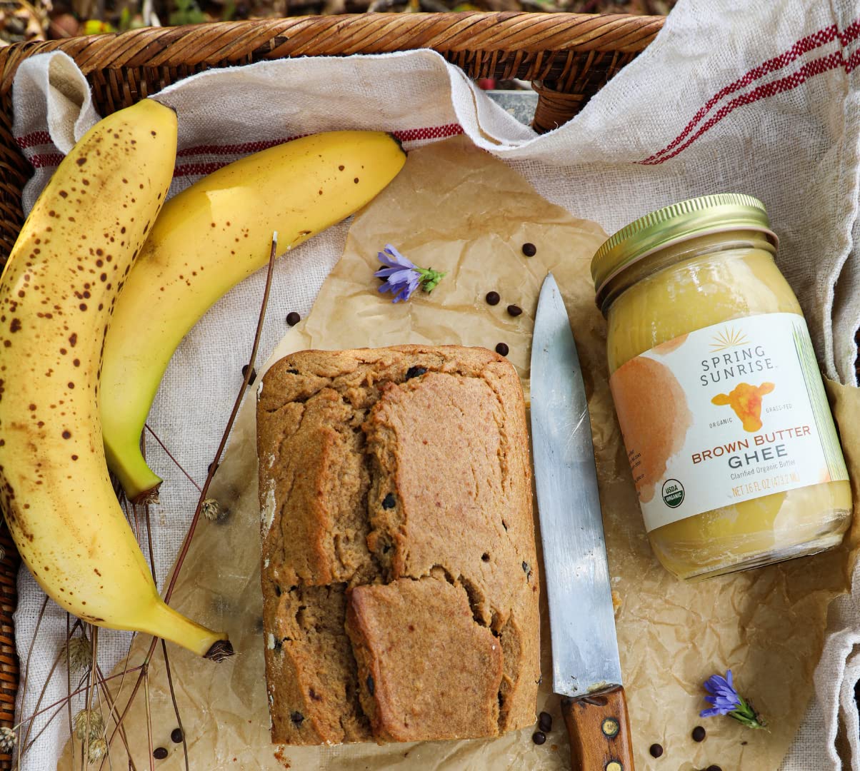 Ghee used in baking and finishing dishes with Spring Sunrise