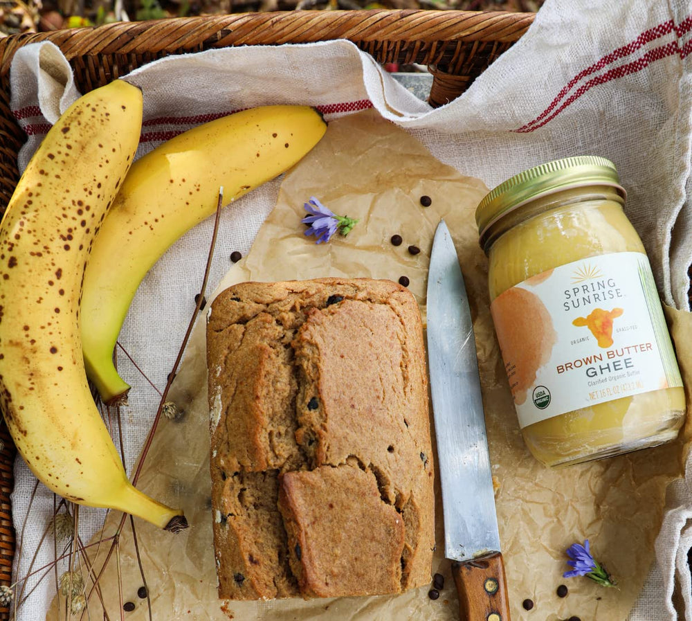 Ghee used in baking and finishing dishes with Spring Sunrise