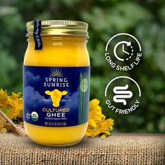 Spring Sunrise label close-up showing USDA Organic certification