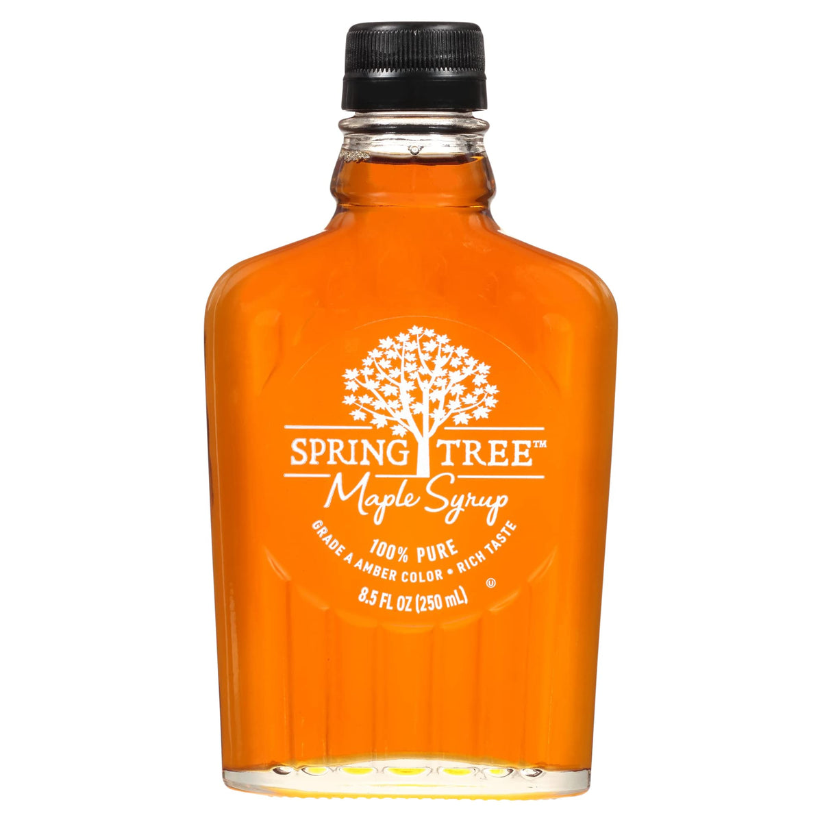 Spring Tree Pure Maple Syrup bottle ready for breakfast drizzle