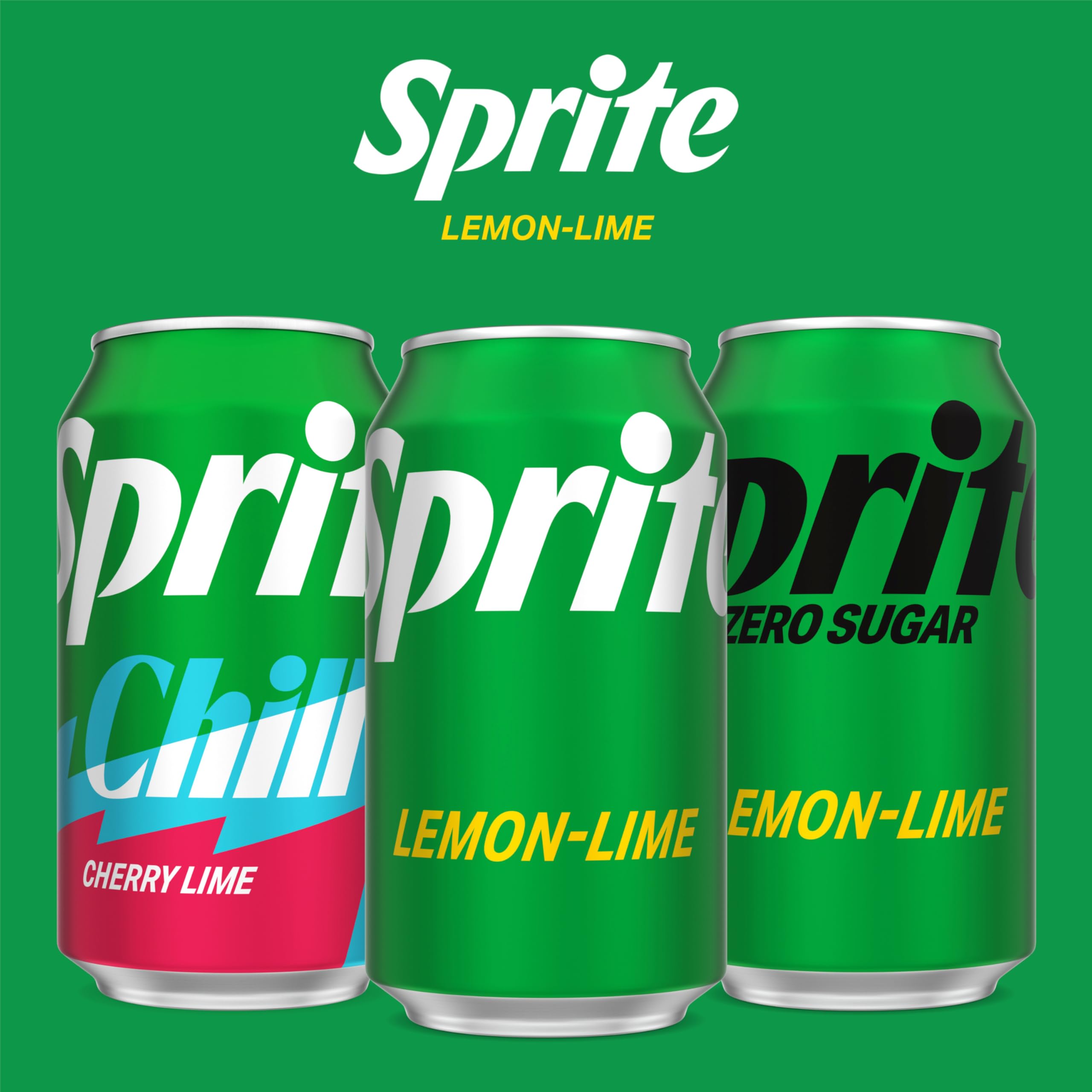 Sprite brand pack shot reinforces iconic design for quick recognition.