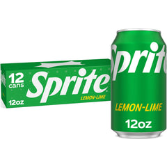 Sprite Lemon Lime Soda can shows crisp refreshment and iconic flavor.