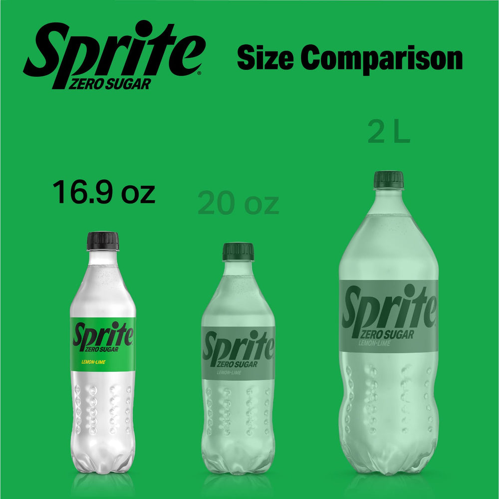 Sprite Zero Sugar Lemon Lime label closeup emphasizes zero sugar citrus appeal