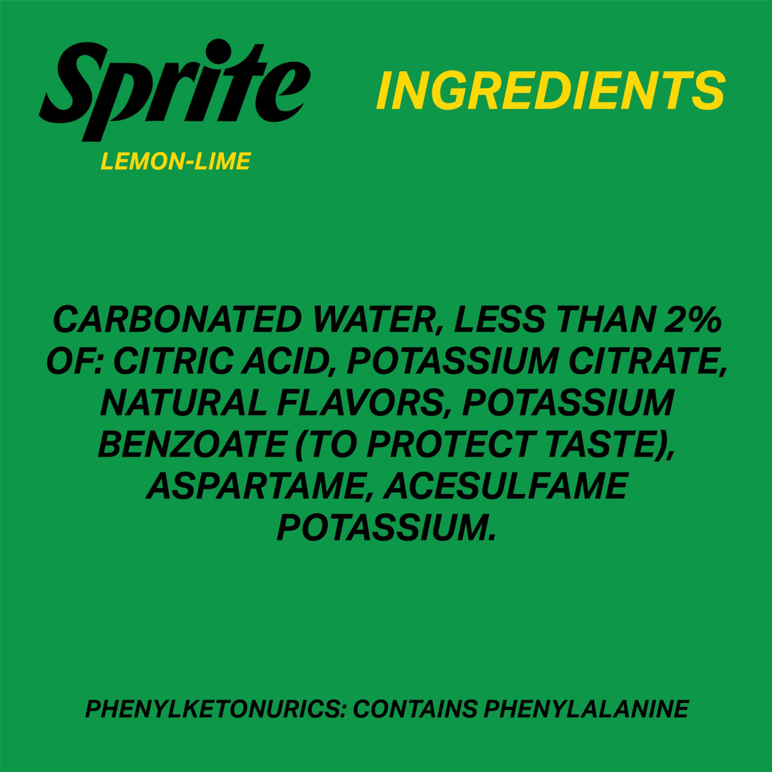 Sprite Zero Sugar Lemon Lime on market shelf display