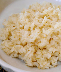 Sprout Talk Tamaki Haiga rice cooking in a pot releases a nutty aroma.
