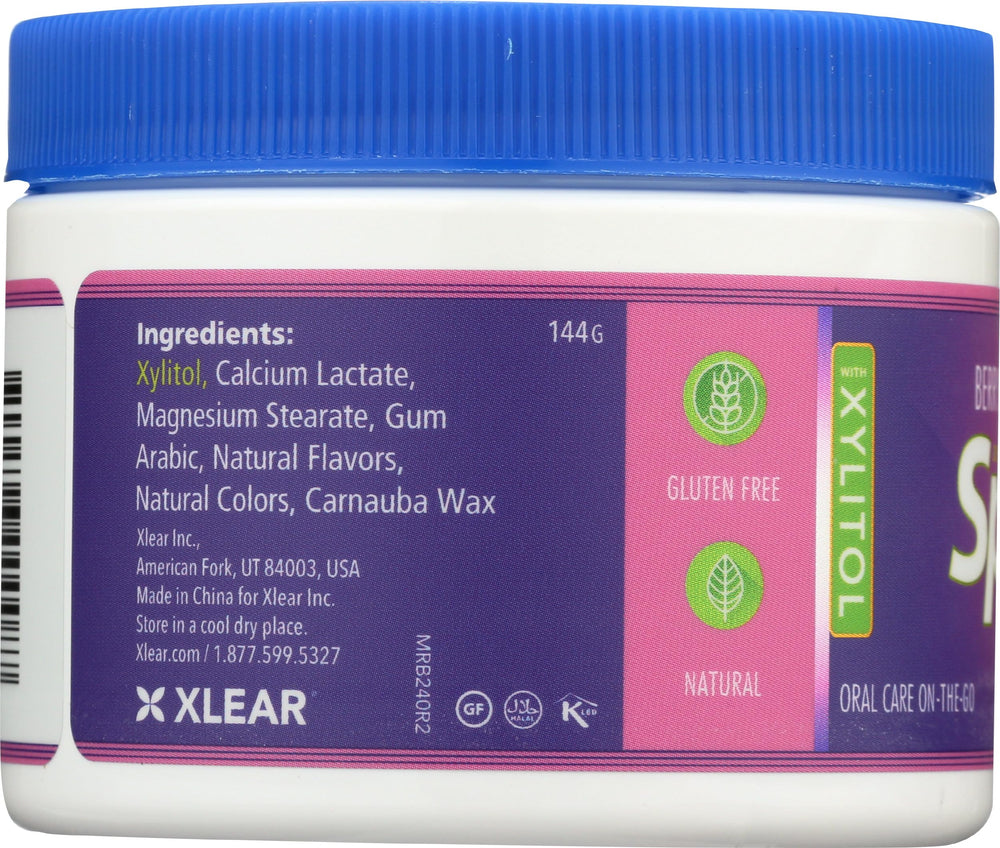 Spry Berry Blast Mints bright berry flavor caught in natural light