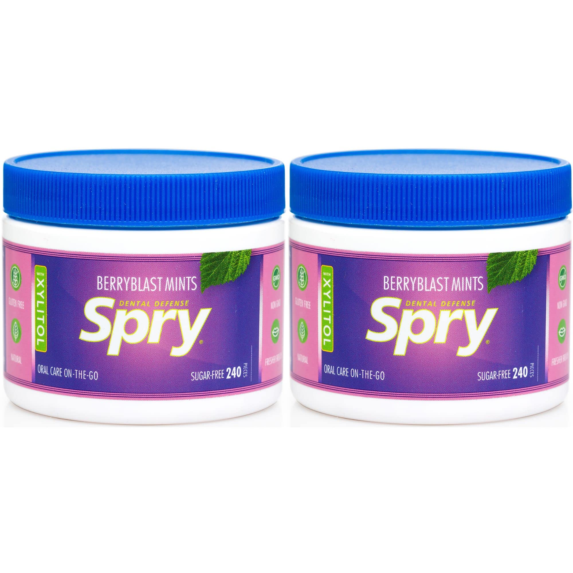Spry Berry Blast Mints hero pack for on-the-go breath refreshment.