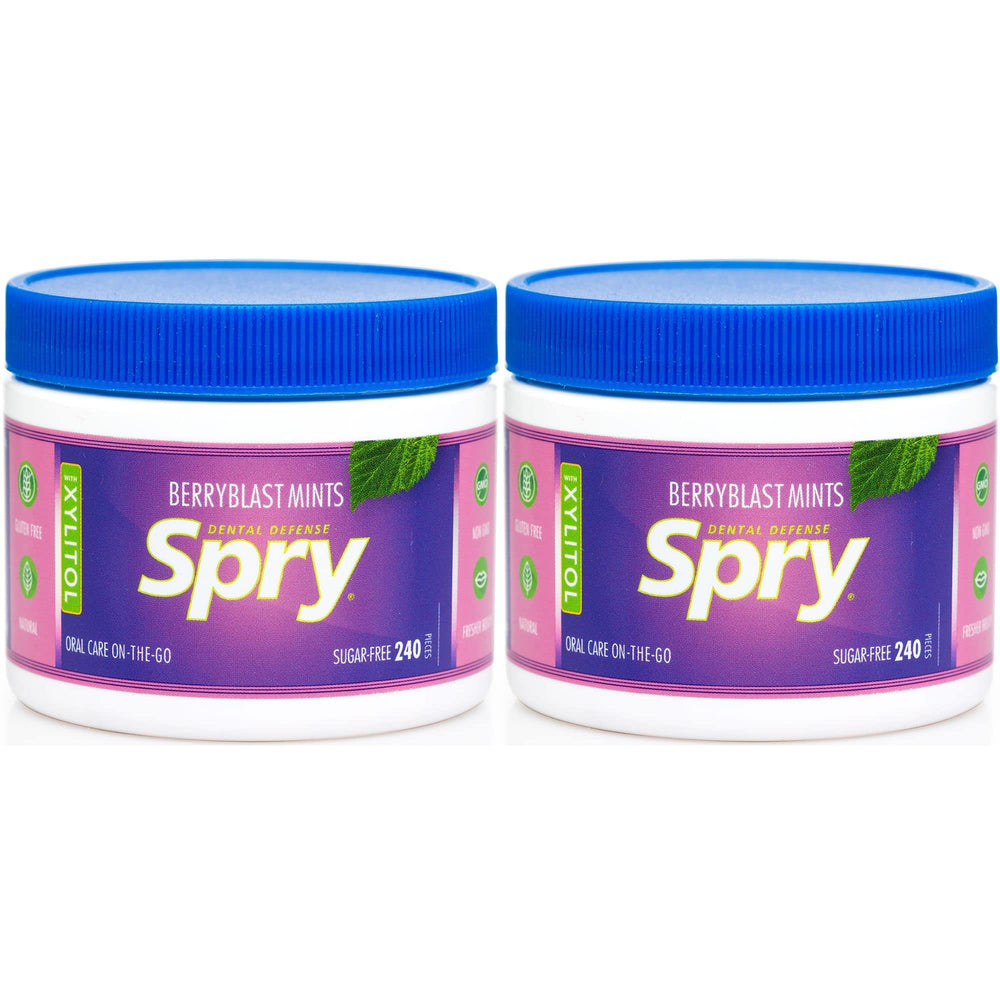 Spry Berry Blast Mints hero pack for on-the-go breath refreshment.