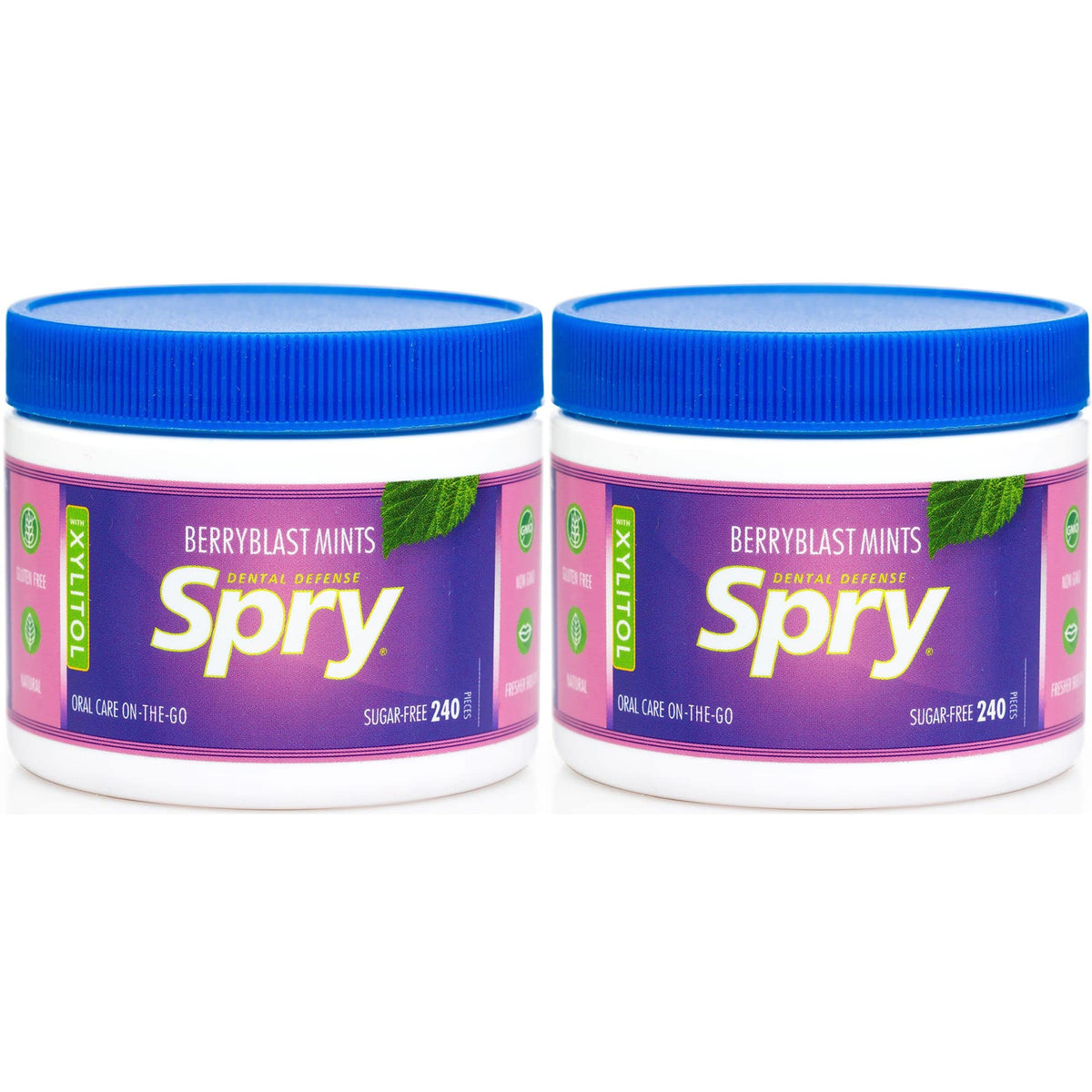 Spry Berry Blast Mints hero pack for on-the-go breath refreshment.