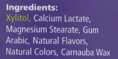 Front label of Spry Berry Blast Mints highlights xylitol sweetness and ingredients