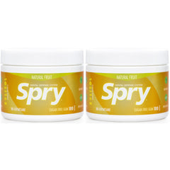 Spry Fresh Fruit gum container closed keeps gum fresh on the go.