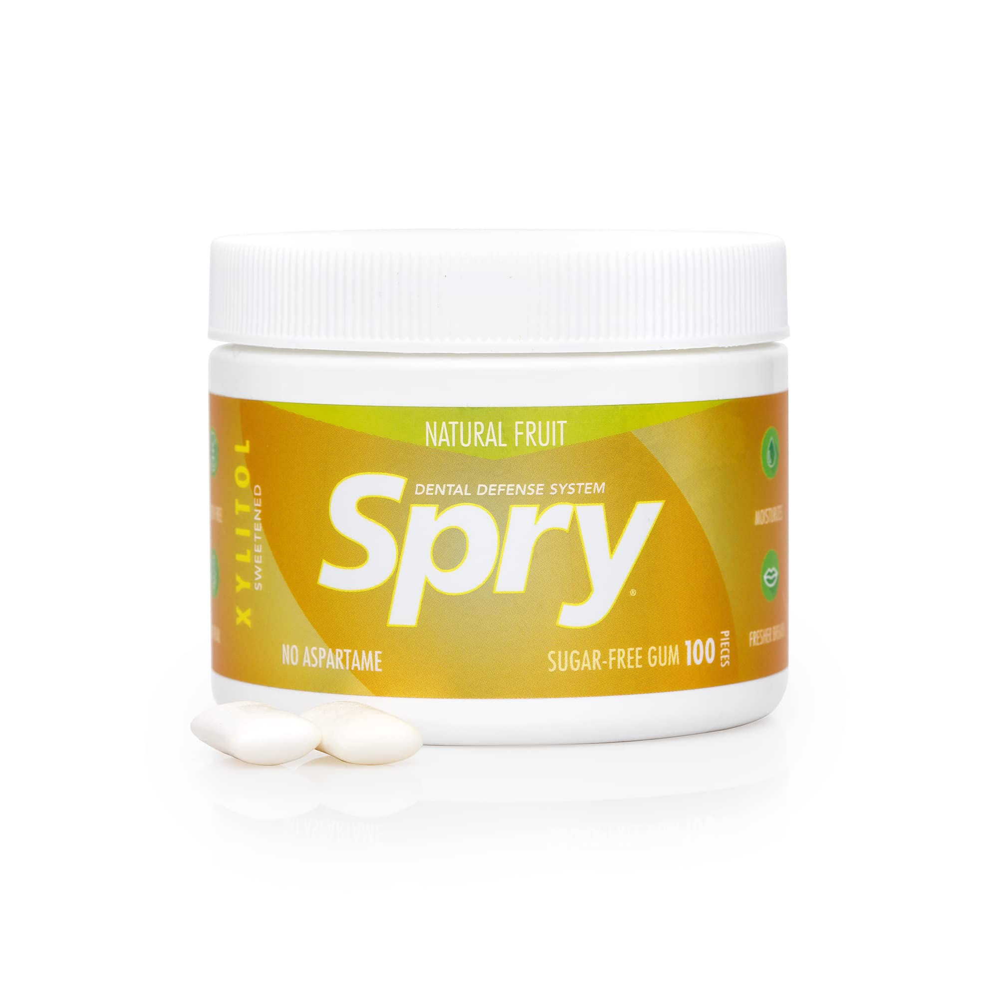 Spry Fresh Fruit Gum packaging lid for on-the-go freshness