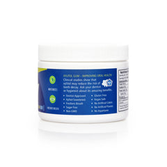 Spry peppermint gum packaging highlighting xylitol and sugar-free formula.