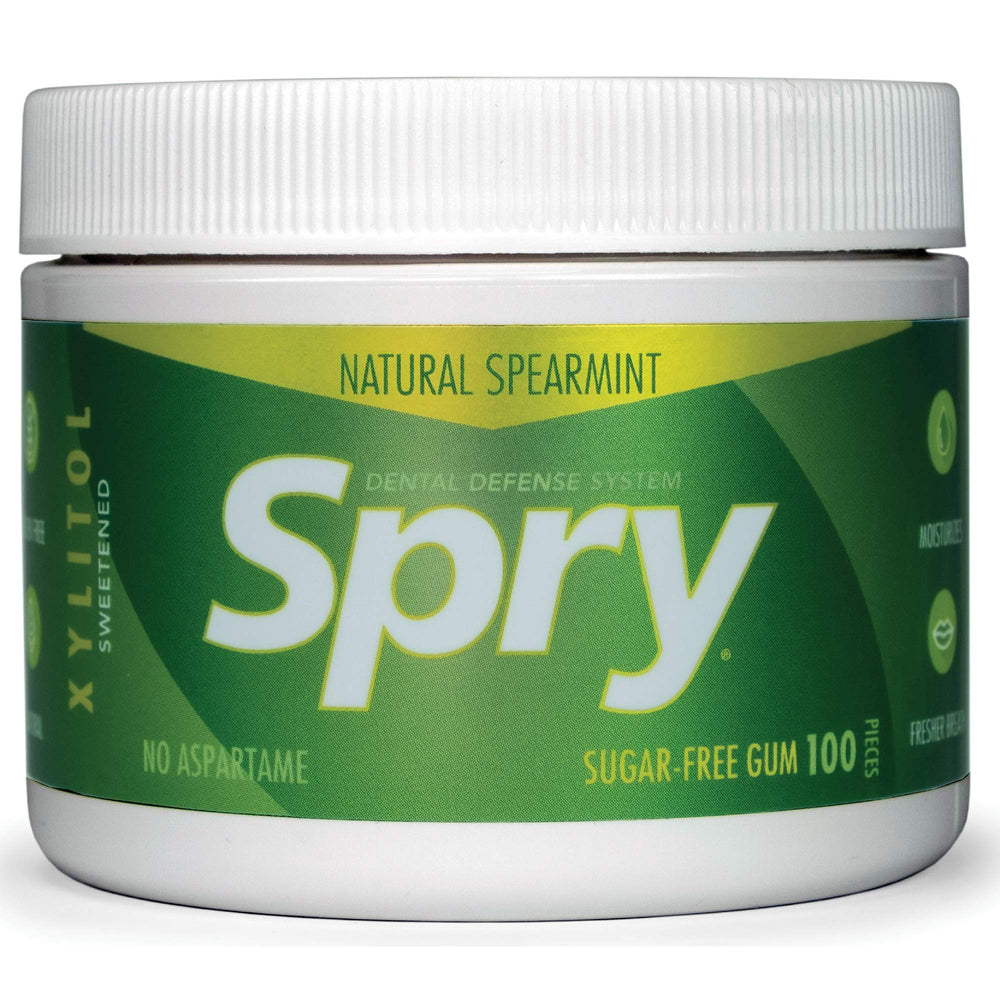 Spry Fresh Spearmint Gum Pack for on-the-go fresh breath and xylitol defense.
