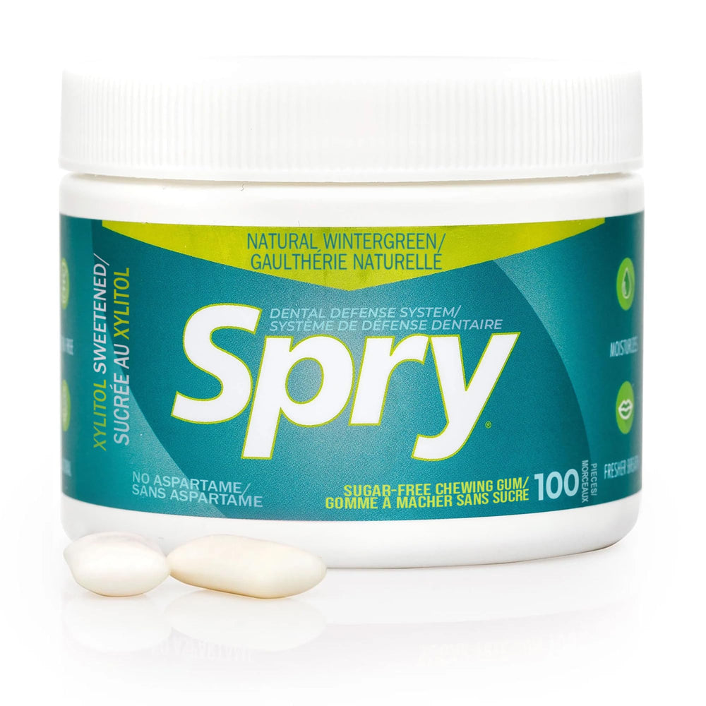 Spry Non-GMO Gluten-Free label highlights ingredient standards.