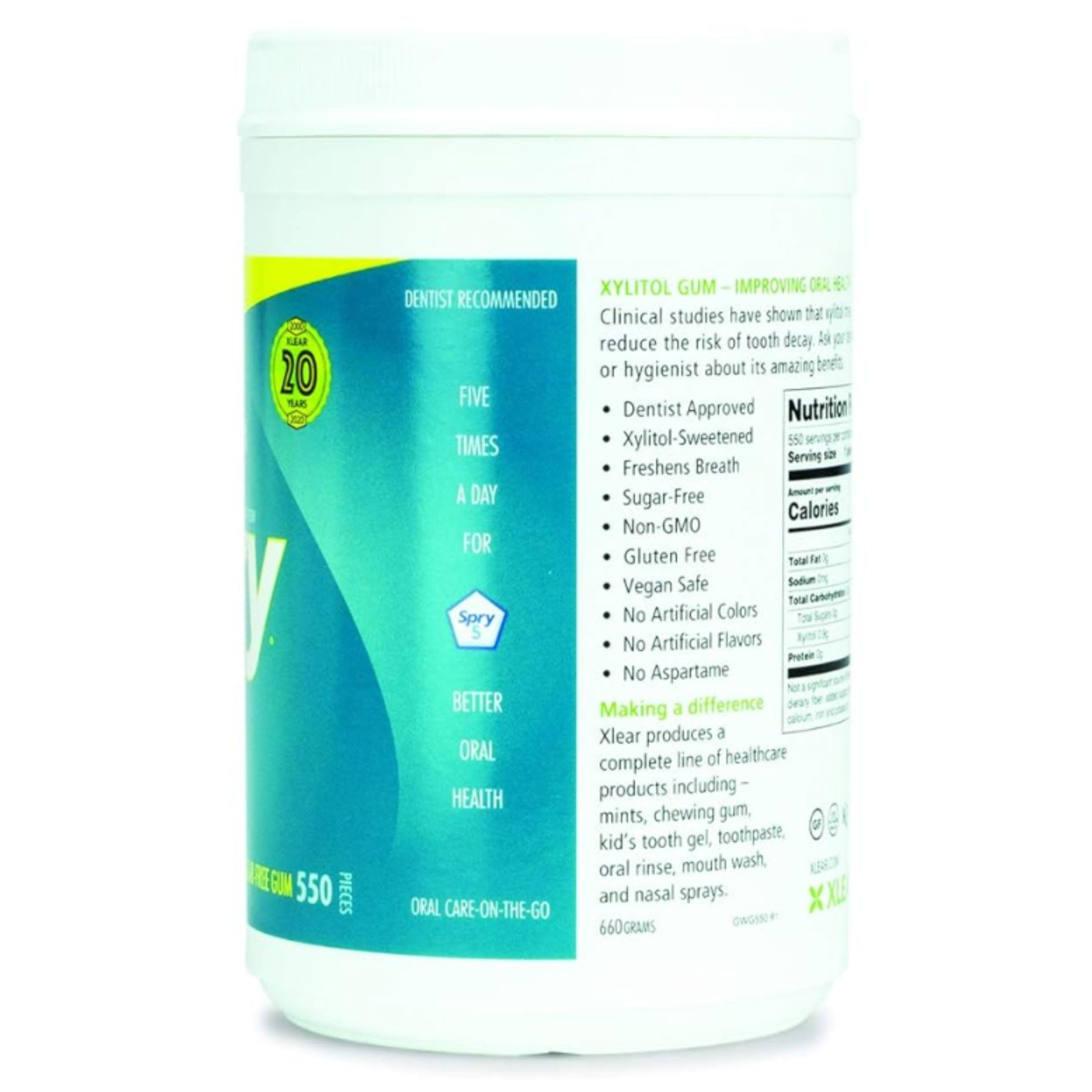 Spry Wintergreen gum used as a daily breath freshener and sugar-free option.