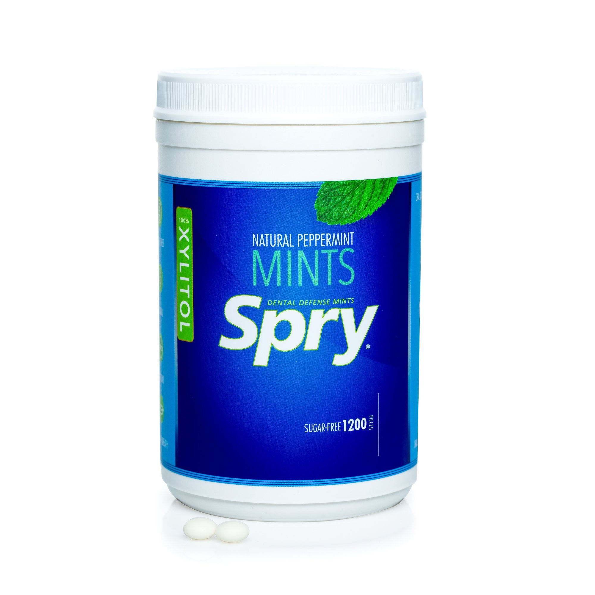 Spry Xylitol peppermint hard candy bulk 1200-count for daily use.