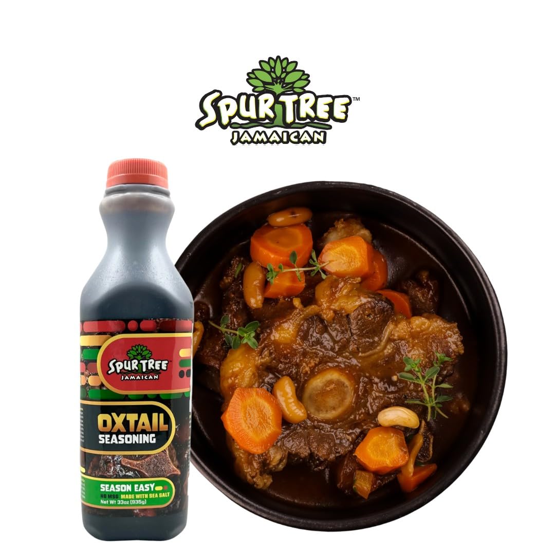 Oxtail braise plated with Spur Tree Oxtail Seasoning for island flavor.