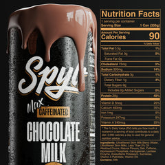 Spylt High Protein Max label closeup highlighting 20g protein and 90 calories.