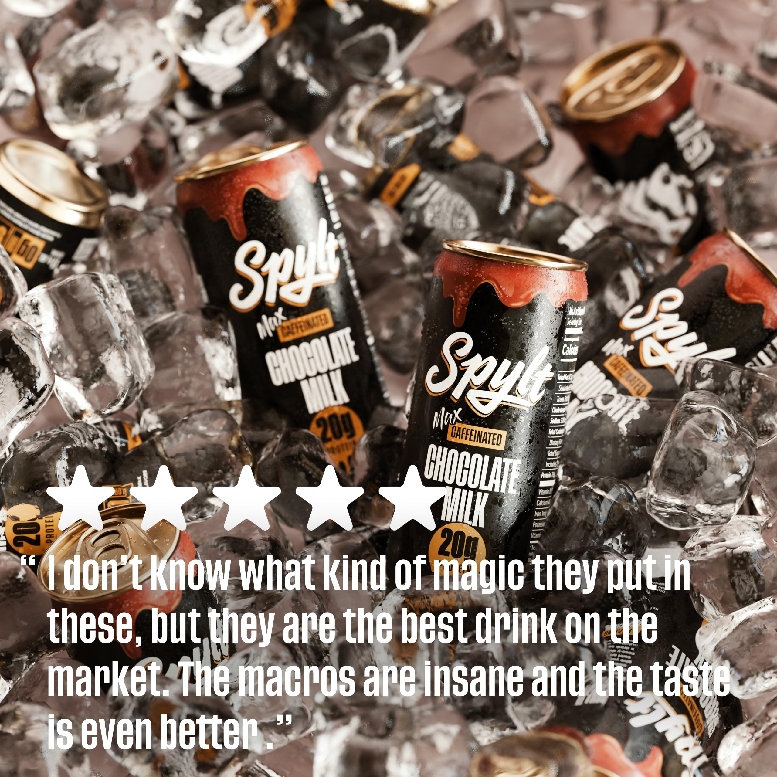 Spylt High Protein Max lactose-free label emphasizing dairy-free approach.