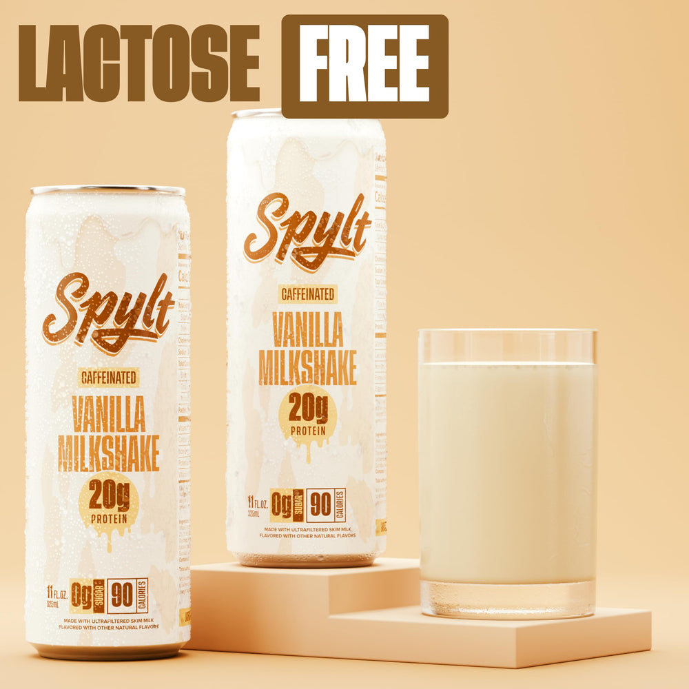 Spylt vanilla milkshake pour-action captures easy chug after workouts