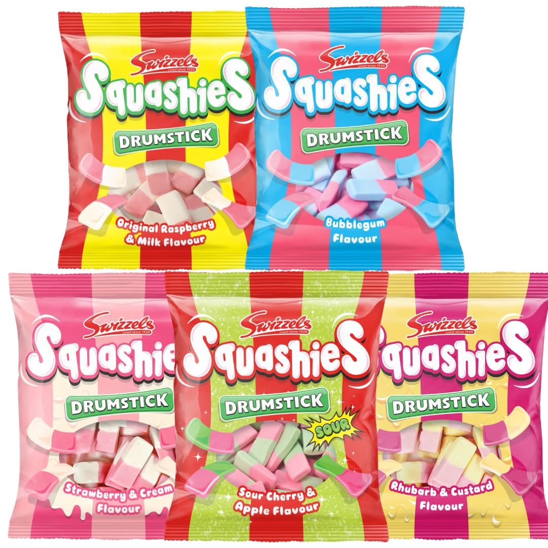 Squashies Added Fun Collection 120g pack with assorted flavors, ideal for sharing and on-the-go snacking.