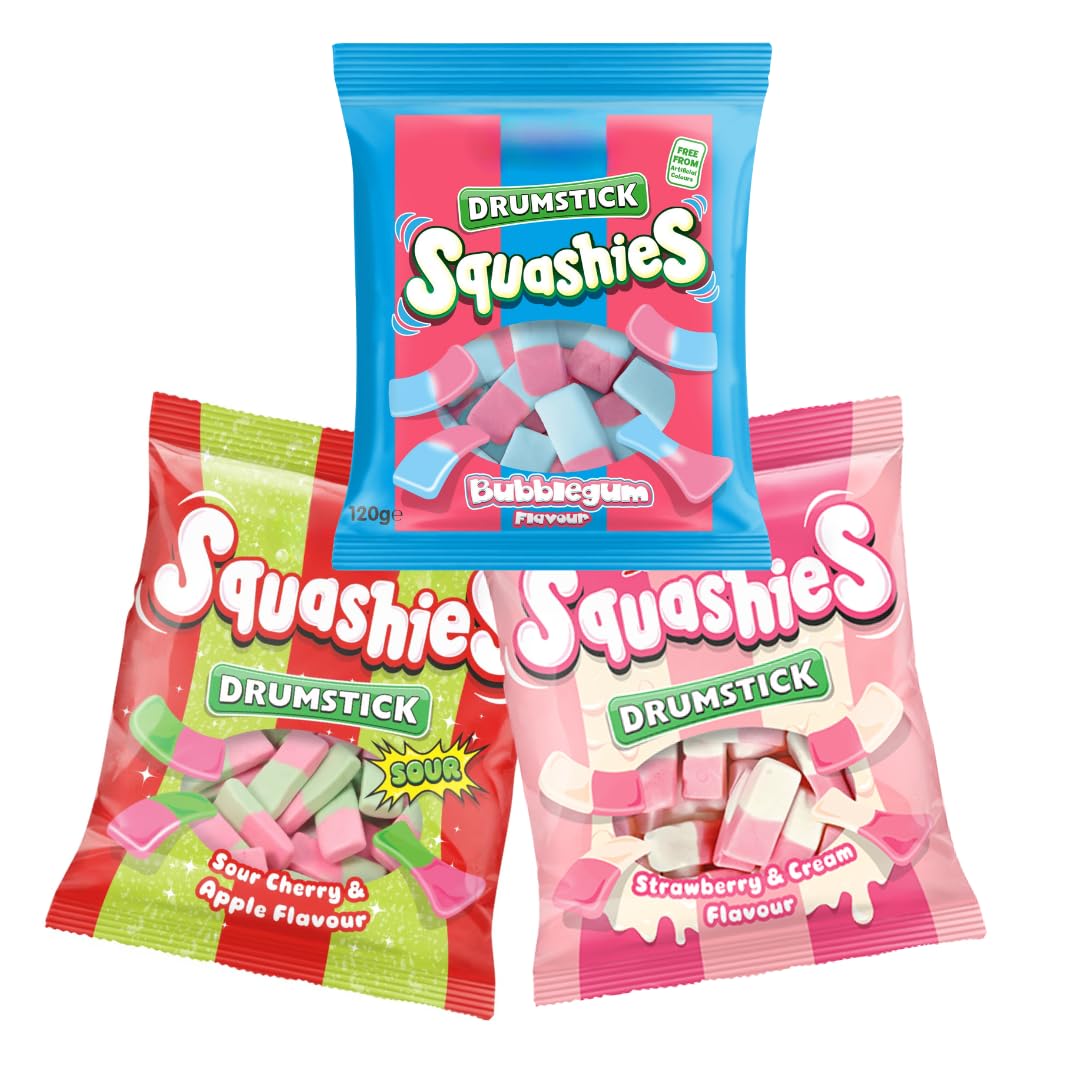 Squashies Drumstick 3-pack image featuring three flavors for on-the-go snacking.