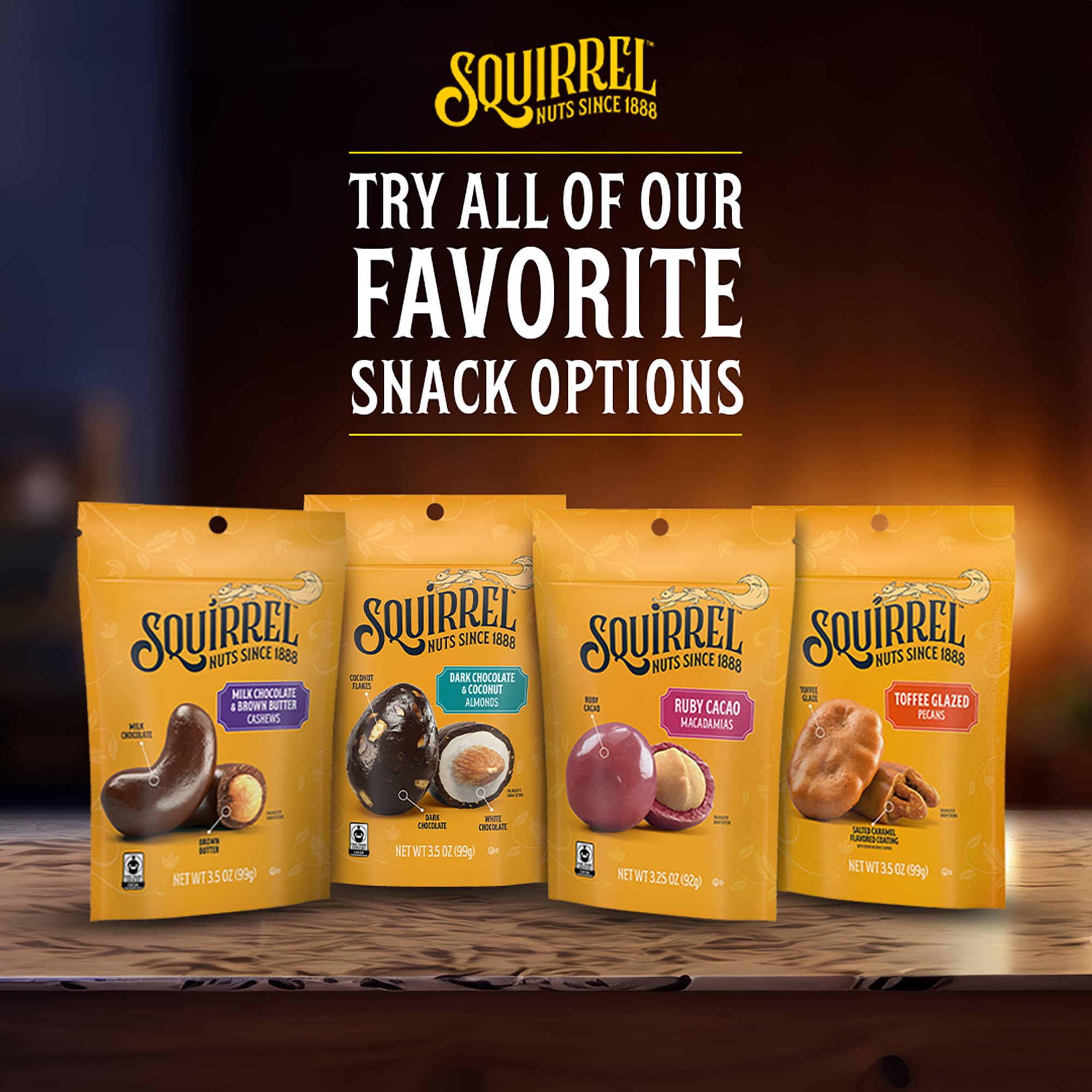 Squirrel Brand Ruby Cacao Macadamias family snack time with bowls ready to share