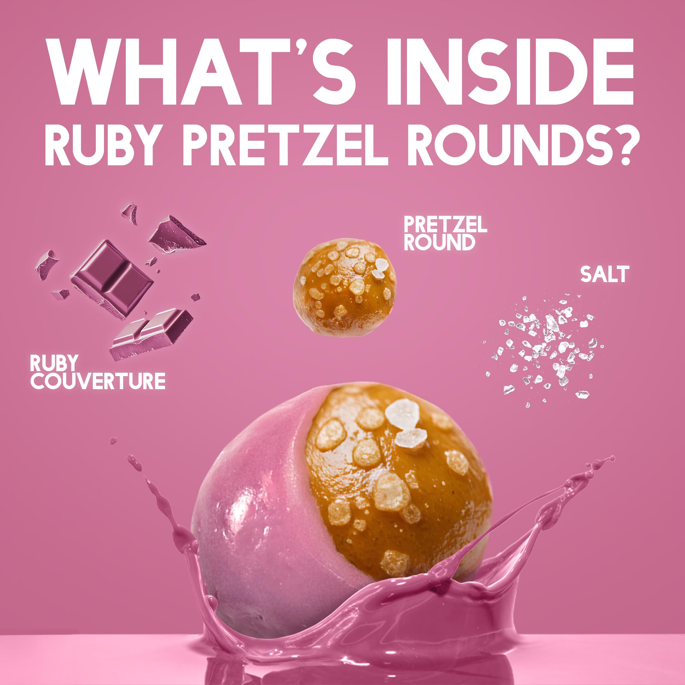 Ruby Cacao Pretzel Rounds on a plate showing crisp, shareable crunch.