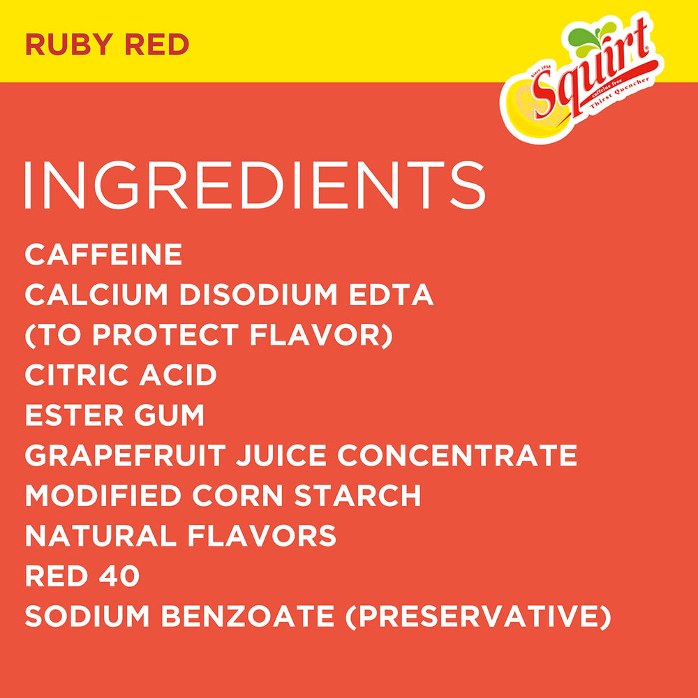 Squirt Ruby Red can pouring into a glass for a refreshing mixer