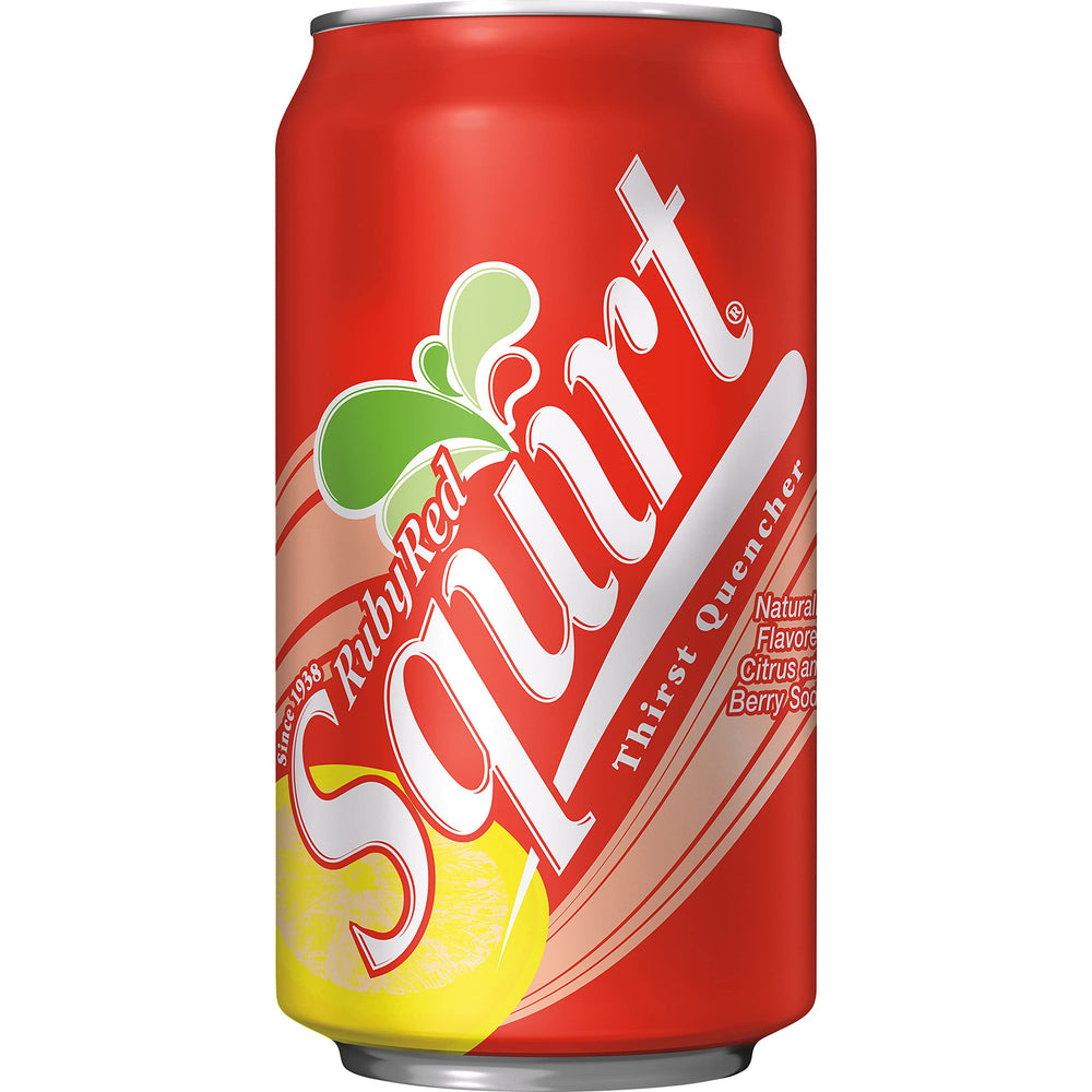 Squirt Ruby Red splash artwork conveys vibrant citrus energy