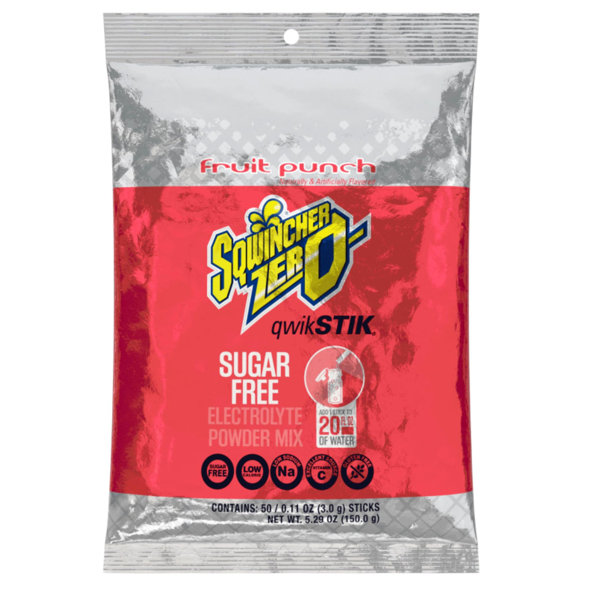 Sqwincher Qwik Stick Fruit Punch 0.11 oz stick ready to mix for hydration