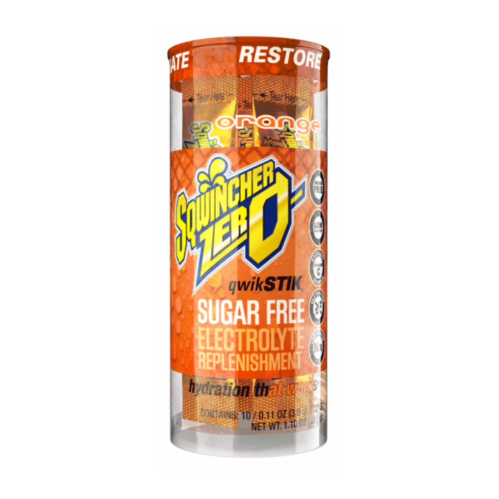 Sqwincher ZERO Qwik Stik in a gym bottle during a workout