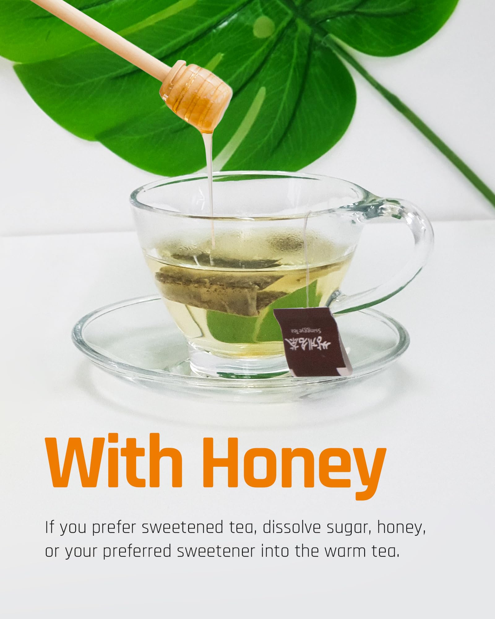 Ssanggye iced tea being poured, showcasing a refreshing hot-day option.