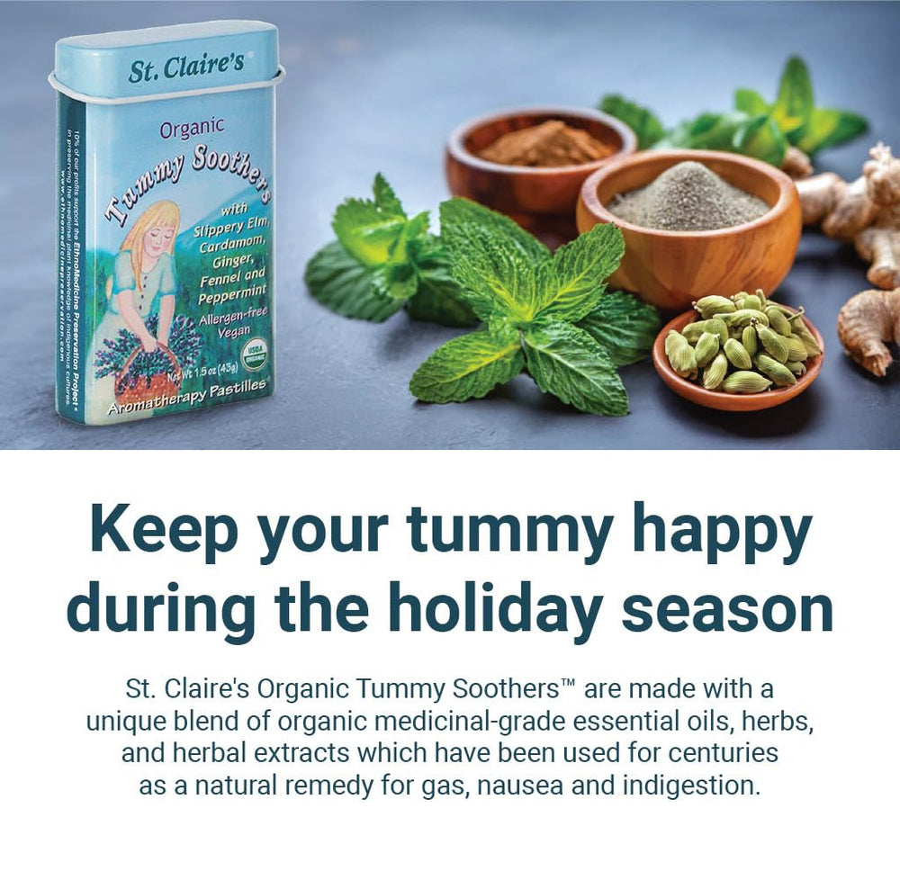 St. Claire's Tummy Soothers refill bag shown as eco-friendly bulk option