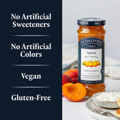 St. Dalfour apricot spread artisanal cooking process in traditional kettle.