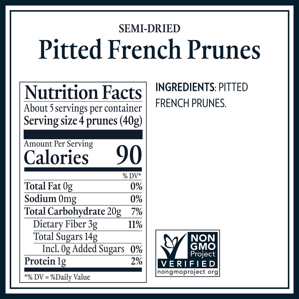 St. Dalfour prunes plump texture close-up; ideal for baking or smoothies