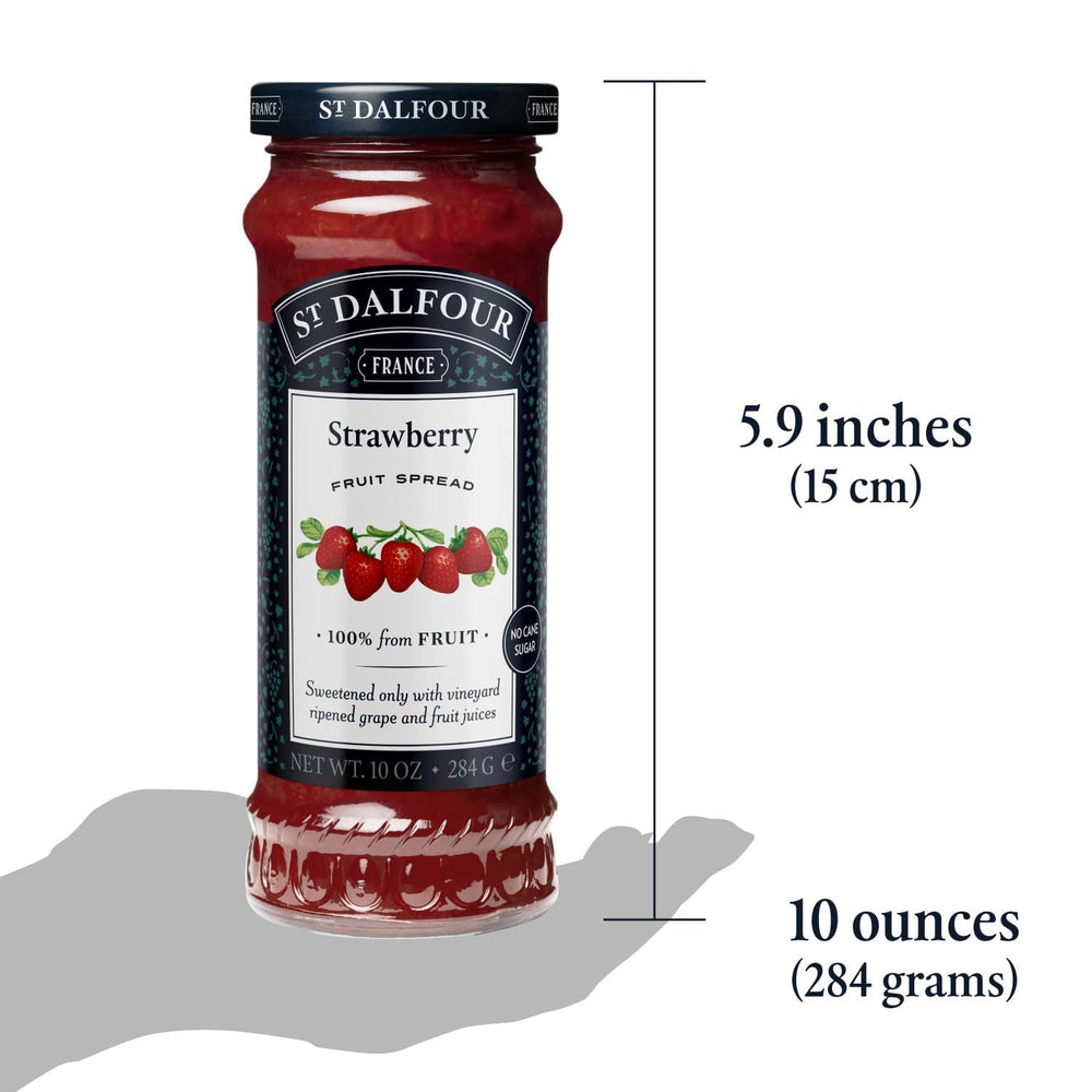St. Dalfour strawberry spread on shortbread for an elegant pairing