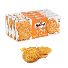 St Michel Grandes Galettes butter cookies with sea salt packaging, ideal for tea-time gatherings.