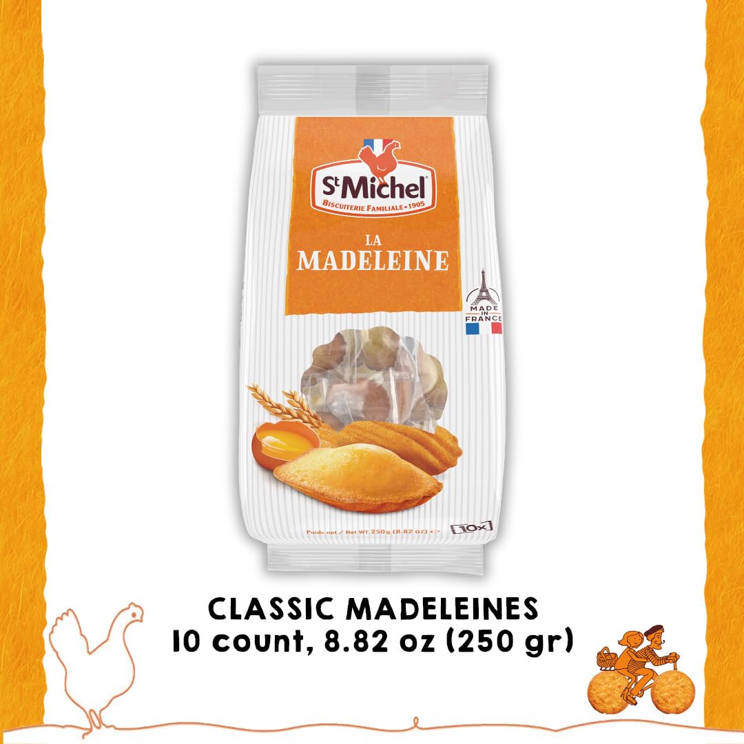 St Michel shell-shaped madeleines adding elegant tea-time charm